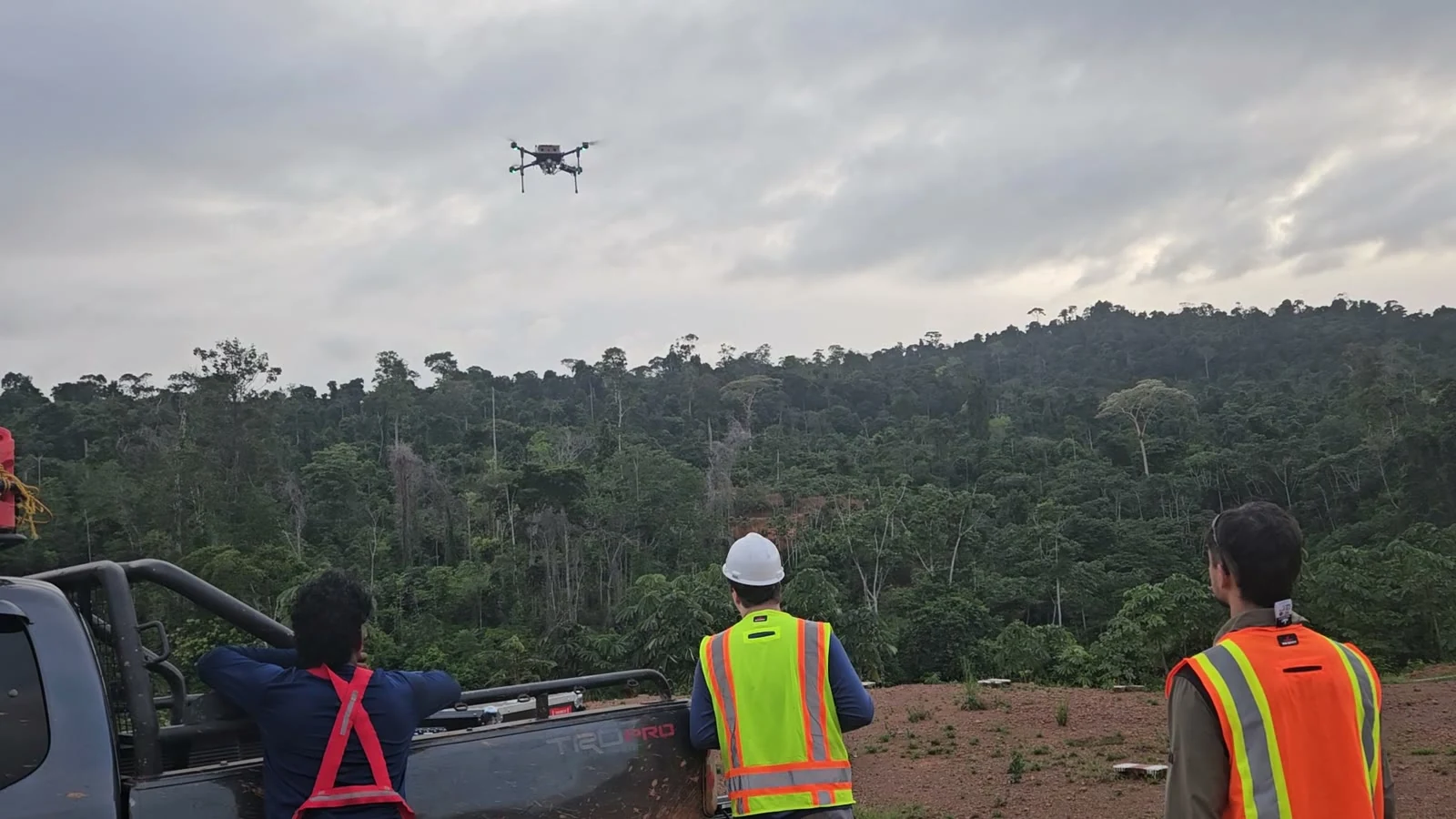 Equipo de Rosor en operaciones · Sudamérica (Guyana)